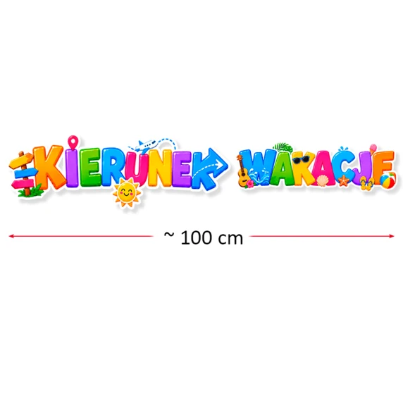 Dekoracja „Kierunek Wakacje”
