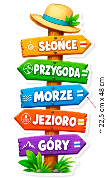 Dekoracja „Drogowskaz do przygody”
