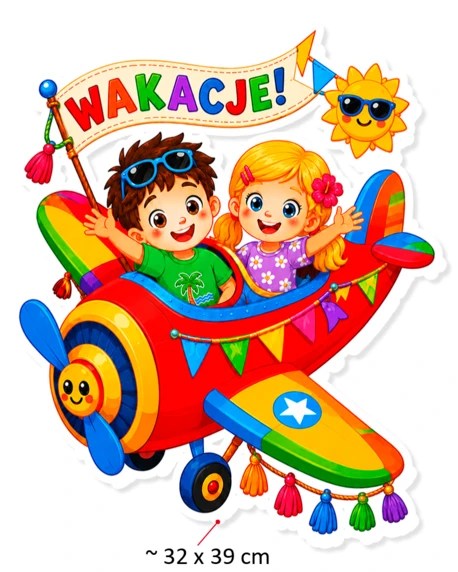 Dekoracja „Samolot Wakacje”