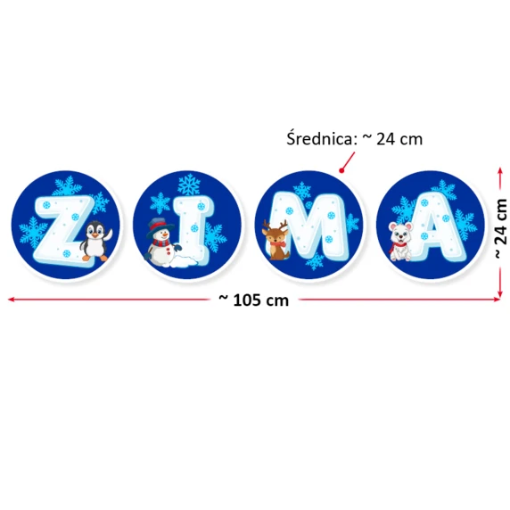 Dekoracja „Napis Zima”