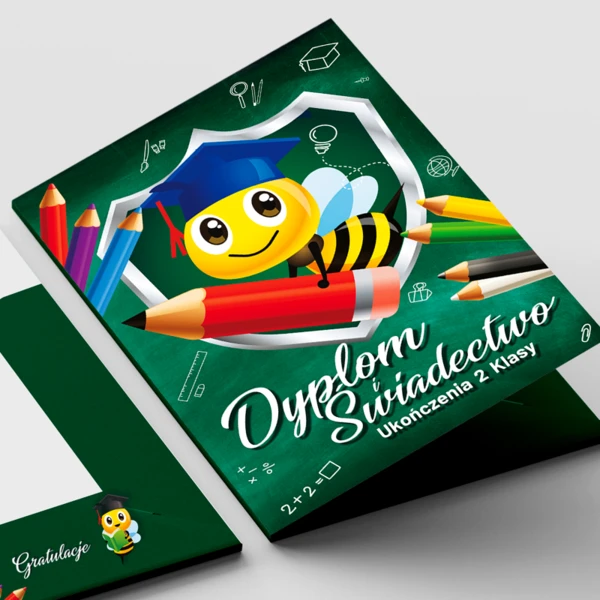 Teczka na dyplom i świadectwo ukończenia 2 klasy