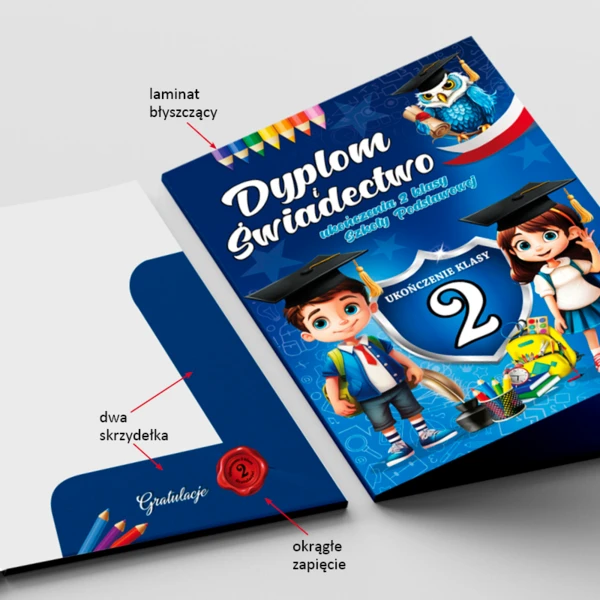 Dyplom Ukończenia 2 Klasy + Teczka