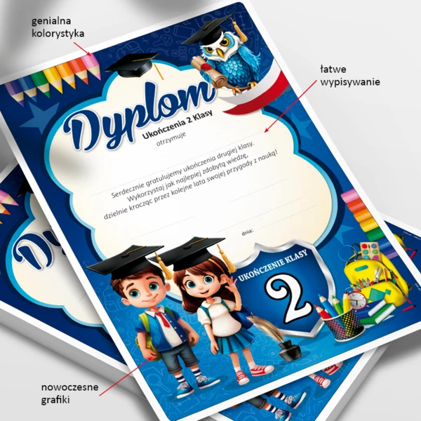 Dyplom Ukończenia 2 Klasy + Teczka
