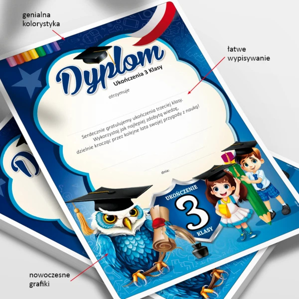 Dyplom Ukończenia 3 Klasy + Teczka