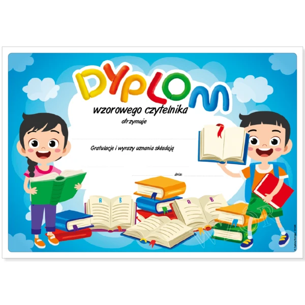 Dyplom Wzorowego Czytelnika - Biblioteka