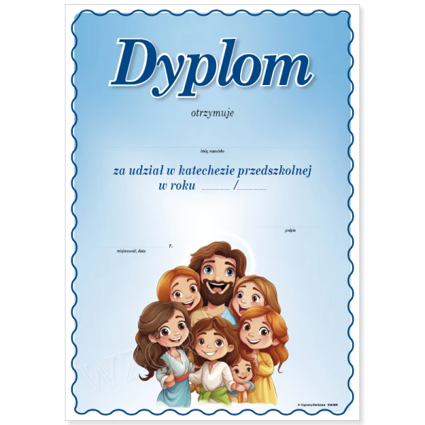 Dyplom za udział w katechezie przedszkolnej