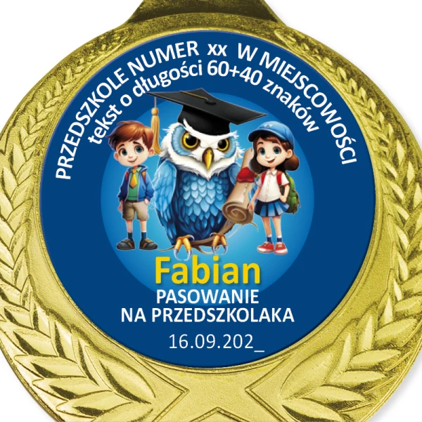 Medal Pasowanie na Przedszkolaka – Imienny