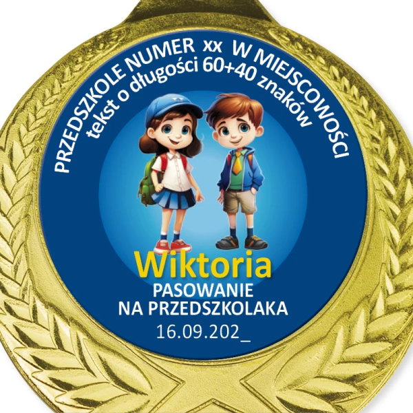 Medal Pasowanie na Przedszkolaka – Imienny