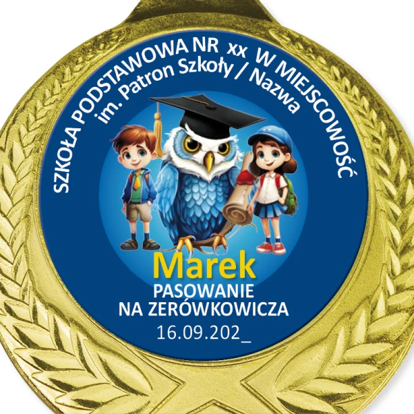 Medal Pasowanie na Zerówkowicza – Imienny