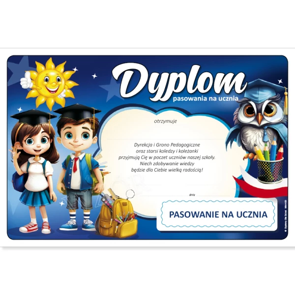 Dyplom Pasowanie na Ucznia