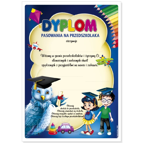 Dyplom Pasowanie na Przedszkolaka