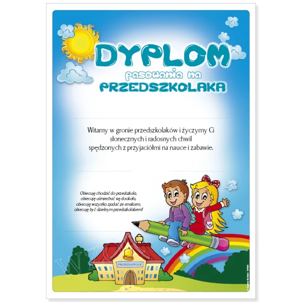 Dyplom Pasowanie na Przedszkolaka