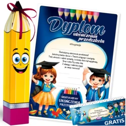 Zestaw Ukończenie Przedszkola (Dyplom, Wesoły Ołówek, Zakładka)