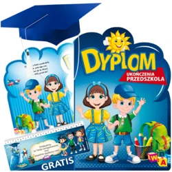Zestaw na Ukończenie Przedszkola (Dyplom, Biret, Zakładka)