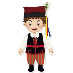 Dekoracja „Chłopiec w stroju regionalnym”