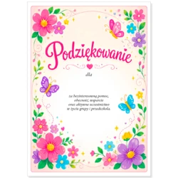 Podziękowanie Przedszkole