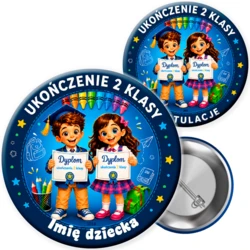 Przypinka Ukończenie 2 klasy