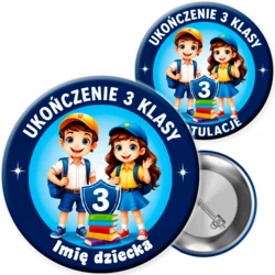 Przypinka Ukończenie 3 klasy