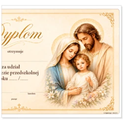 Dyplom za udział w katechezie przedszkolnej (religii)