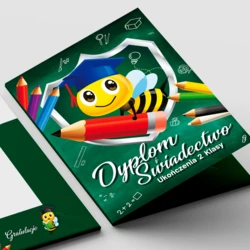 Teczka na dyplom i świadectwo ukończenia 2 klasy