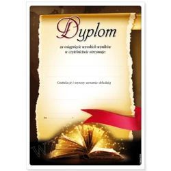 Dyplom za Osiągnięcia w Czytelnictwie