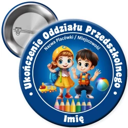 Przypinka Ukończenie Oddziału Przedszkolnego (z imieniem)