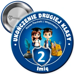 Przypinka Ukończenie 2 Klasy (z imieniem)