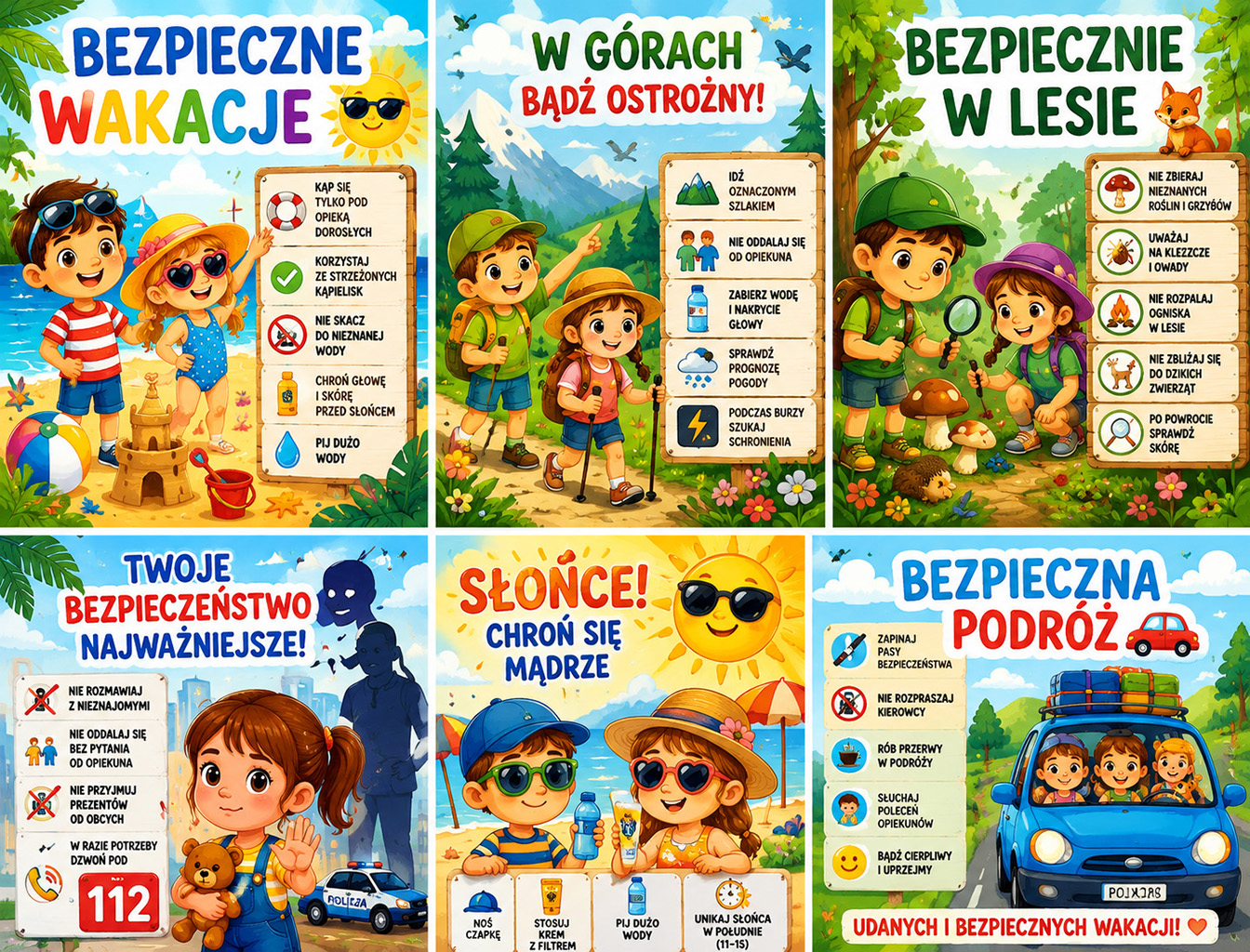 Dekoracje przedszkolne oraz infografiki od Dyplomy.pl pomogą stworzyć Ci kącik bezpieczeństwa