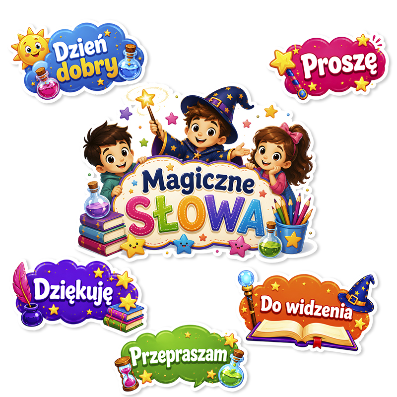 Dekoracja szkolna "Magiczne Słowa", wzór D5612